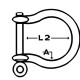 Bow Shackles - Eye bolt