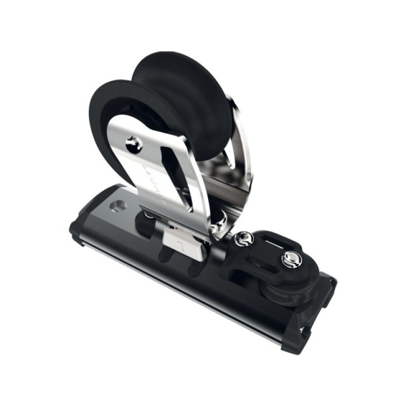 Car sliderod with genua sheave and control sheave