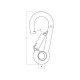 Carbine hooks classic with eye