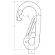 Carbine hooks oval with eye