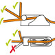 Cleats with open side-entry for ropes 3-6mm