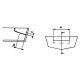 Cylinders front mount for Outboard steering systems UC128-OBF