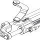 Cylinders front mount for Outboard steering systems UC128-OBF