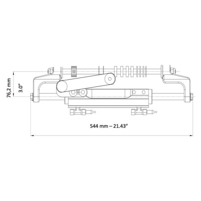 Cylinders front mount for Outboard steering systems UC128-OBF
