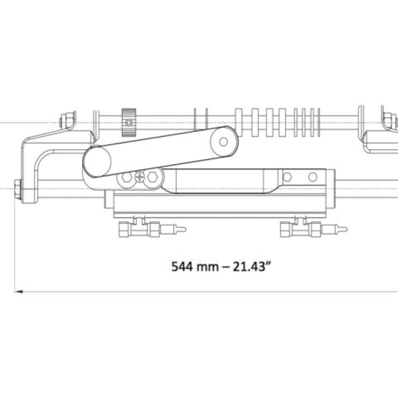 Cylinders front mount for Outboard steering systems UC128-OBF