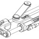 Cylinders front mount for Outboard steering systems UC128-OBF