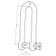 D-shackles - long - eye bolt