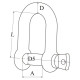 D-shackles - short - eye bolt