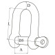 D-shackles with captive pin
