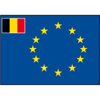 European flag (with small Belgian flag)