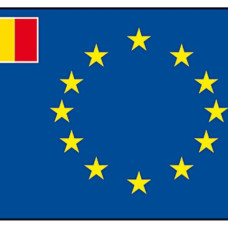 European flag (with small Belgian flag)