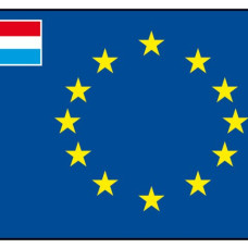 European flag (with small Dutch flag)
