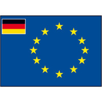 European flag (with small German flag)