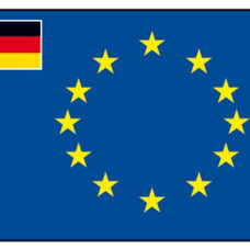 European flag (with small German flag)