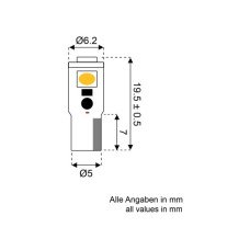 LED T5 wedge instrument lamp