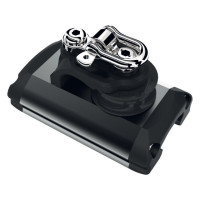 Mid track with shackle and control sheave