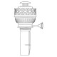 Oil burners with cotton