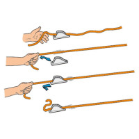 Open cleats for ropes 1-6mm