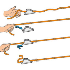 Open cleats for ropes 1-6mm