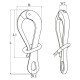 Pelican hook with eye