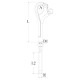 Pelican hook with swage stud terminal