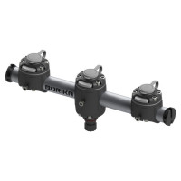 Round rail with 3 mounting bases 350mm