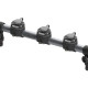 Round rail with 3 mounting bases 500mm
