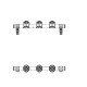 Round rail with 3 mounting bases 500mm