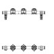 Round rail with 3 mounting bases 500mm