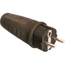 Rubber plug and socket