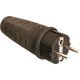 Rubber plug and socket