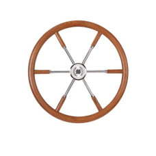 STEERING WHEEL TEAK/SS V84