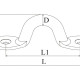 Saddles / lacing eyes stainless steel