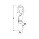 Safety hooks with swivel eye