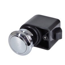 Self-latching push button cabinet latches