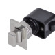 Self-latching push button cabinet latches