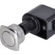 Self-latching push button cabinet latches
