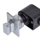 Self-latching push button cabinet latches