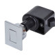 Self-latching push button cabinet latches