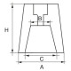 Shaft anode zinc conical