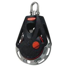 Single, manual, swivel shackle head