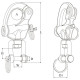 Snap shackle swivel fork