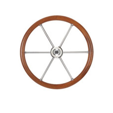 Steering wheel Teak/SS V85