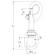 Swivel eye bolt snap