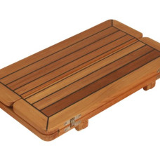 Teak Tabletop Wing Caulked