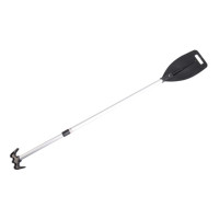 Telescopic paddle with boat hook