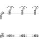 Three-rod fishing rod holder