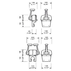 Top mount single lever control