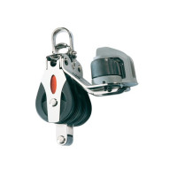 Triple block with becket and cleat