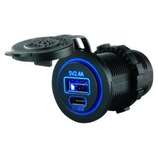 USB Socket with USB-C fast charger